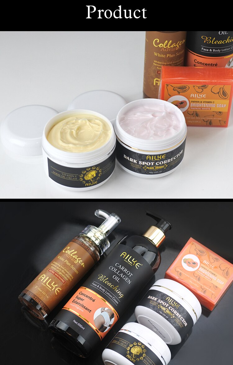 AILKE Collagen Whitening Kit, Moisturizer, Hydration, Dark Spot Removal Cream, Brightening Body Lotion, armpit Whitening Cream AILKE Collagen Whitening Kit, Moisturizer, Hydration, Dark Spot Removal Cream, Brightening Body Lotion, armpit Whitening Cream