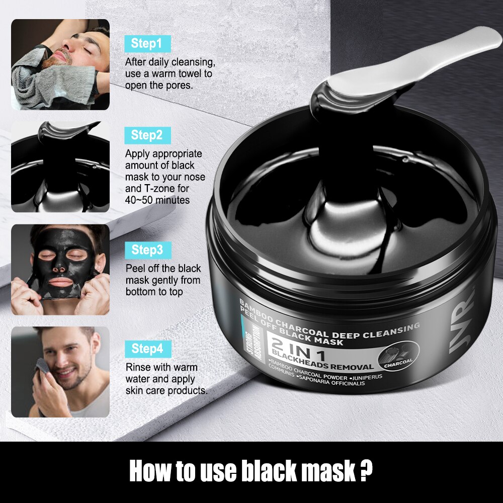 Blackhead Remover Mask Skin Care Bamboo Charcoal Against Black Dots Cleansing Peel Off Face Mask Pore Strip Acne Treatment 120g Blackhead Remover Mask Skin Care Bamboo Charcoal Against Black Dots Cleansing Peel Off Face Mask Pore Strip Acne Treatment 120g