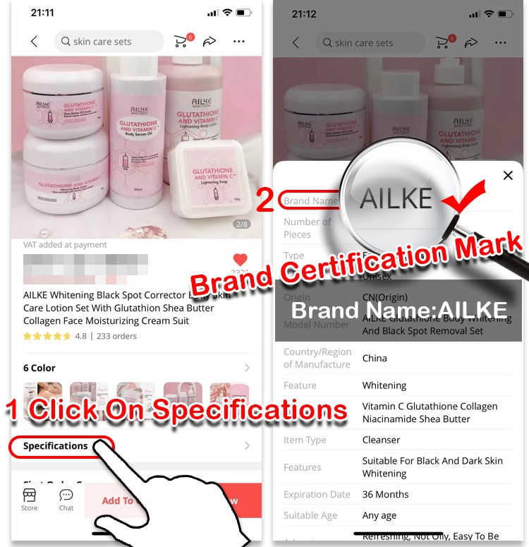 AILKE Whitening Remove Black Spots Facial Skin Care Lotion Moisturizing Cream Body Glutathion Vitamin C Black Skin Face New Set AILKE Whitening Remove Black Spots Facial Skin Care Lotion Moisturizing Cream Body Glutathion Vitamin C Black Skin Face New Set