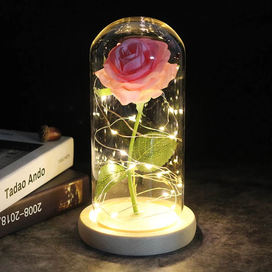 Drop shipping Galaxy Rose Artificial Flowers Beauty and the Beast Rose Wedding Decor Creative Valentine's Day Mother's Gift