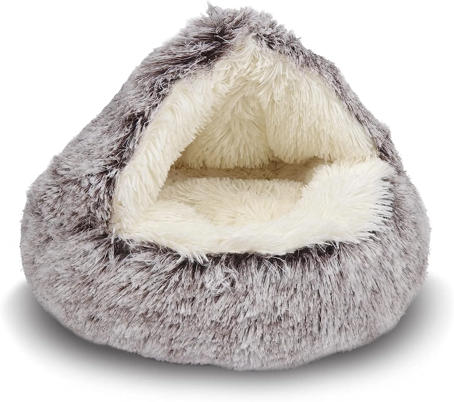 Soft Plush Pet Bed with Cover Round Cat Bed Pet Mattress Warm Cat Dog 2 in 1 Sleeping Nest Cave for Small Dogs Soft Plush Pet Bed with Cover Round Cat Bed Pet Mattress Warm Cat Dog 2 in 1 Sleeping Nest Cave for Small Dogs