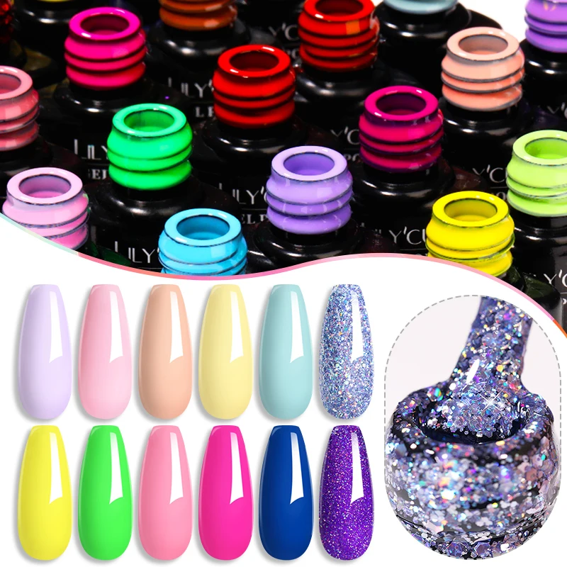 LILYCUTE 129 Colors 7ML Nail Gel Polish Nail Supplies Vernis Semi Permanent Nail Art Manicure Soak Off LED UV Gel Nail Varnishes LILYCUTE 129 Colors 7ML Nail Gel Polish Nail Supplies Vernis Semi Permanent Nail Art Manicure Soak Off LED UV Gel Nail Varnishes