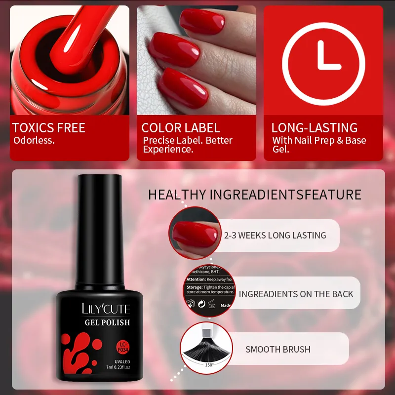 LILYCUTE 129 Colors 7ML Nail Gel Polish Nail Supplies Vernis Semi Permanent Nail Art Manicure Soak Off LED UV Gel Nail Varnishes LILYCUTE 129 Colors 7ML Nail Gel Polish Nail Supplies Vernis Semi Permanent Nail Art Manicure Soak Off LED UV Gel Nail Varnishes