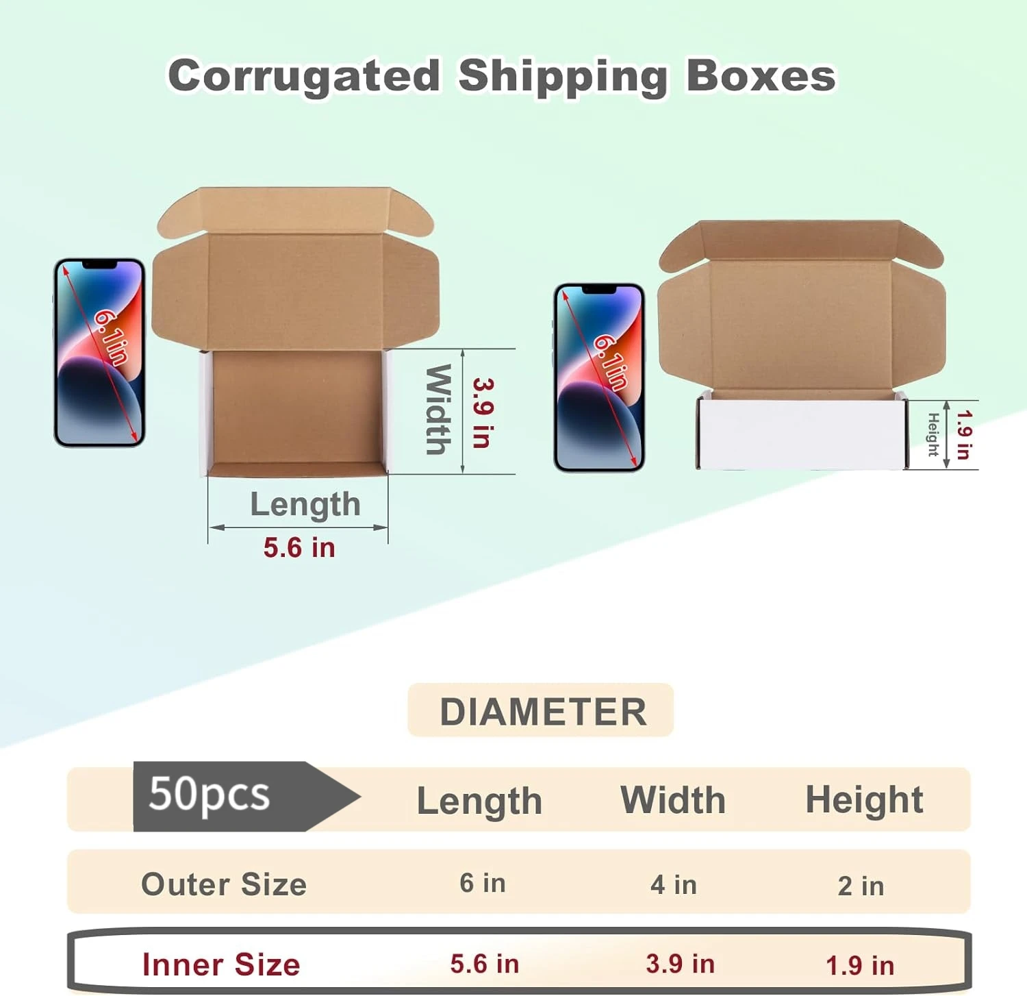 50pcs Corrugated Paper Gift Boxes, 6x4x2 Inch Sturdy Cardboard Packaging,White Small Shipping Boxes for Crafting Gift Mailing 50pcs Corrugated Paper Gift Boxes, 6x4x2 Inch Sturdy Cardboard Packaging,White Small Shipping Boxes for Crafting Gift Mailing
