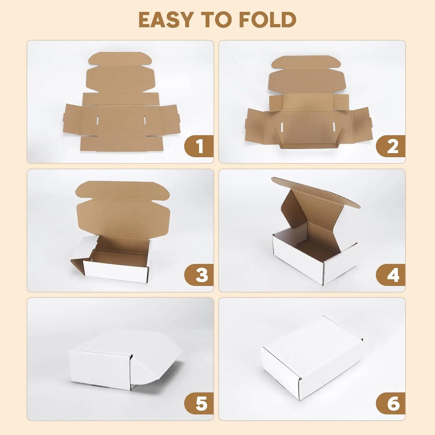 50pcs Corrugated Paper Gift Boxes, 6x4x2 Inch Sturdy Cardboard Packaging,White Small Shipping Boxes for Crafting Gift Mailing 50pcs Corrugated Paper Gift Boxes, 6x4x2 Inch Sturdy Cardboard Packaging,White Small Shipping Boxes for Crafting Gift Mailing