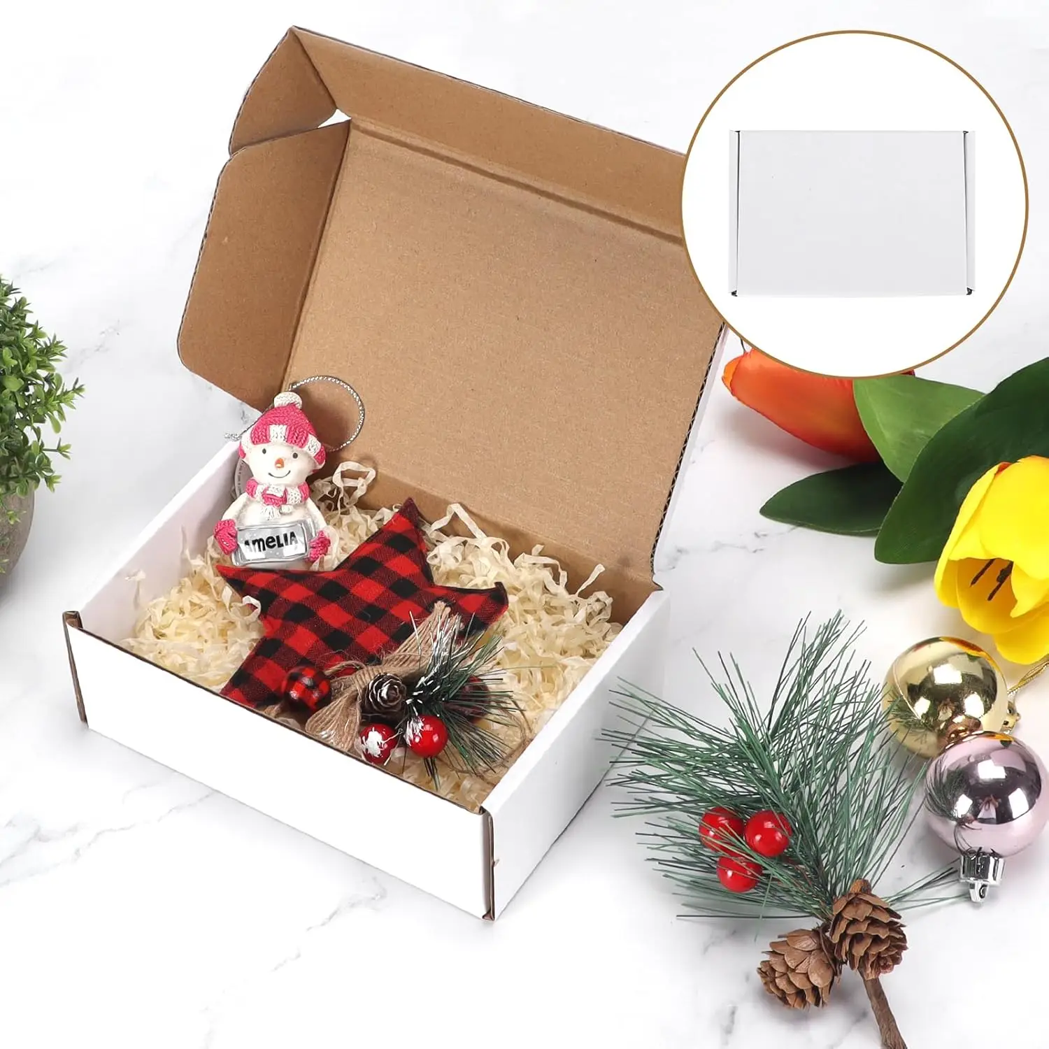 50pcs Corrugated Paper Gift Boxes, 6x4x2 Inch Sturdy Cardboard Packaging,White Small Shipping Boxes for Crafting Gift Mailing 50pcs Corrugated Paper Gift Boxes, 6x4x2 Inch Sturdy Cardboard Packaging,White Small Shipping Boxes for Crafting Gift Mailing